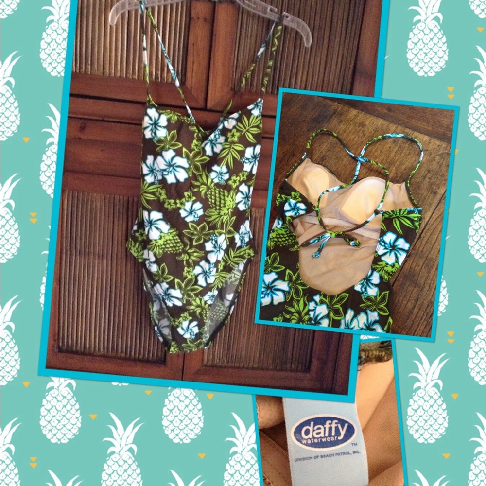 Tropical One Piece Swim Suit
